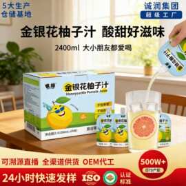 雀蜂金银花柚子汁礼盒儿童成人果汁凉茶浓缩金银花西柚饮24袋箱装