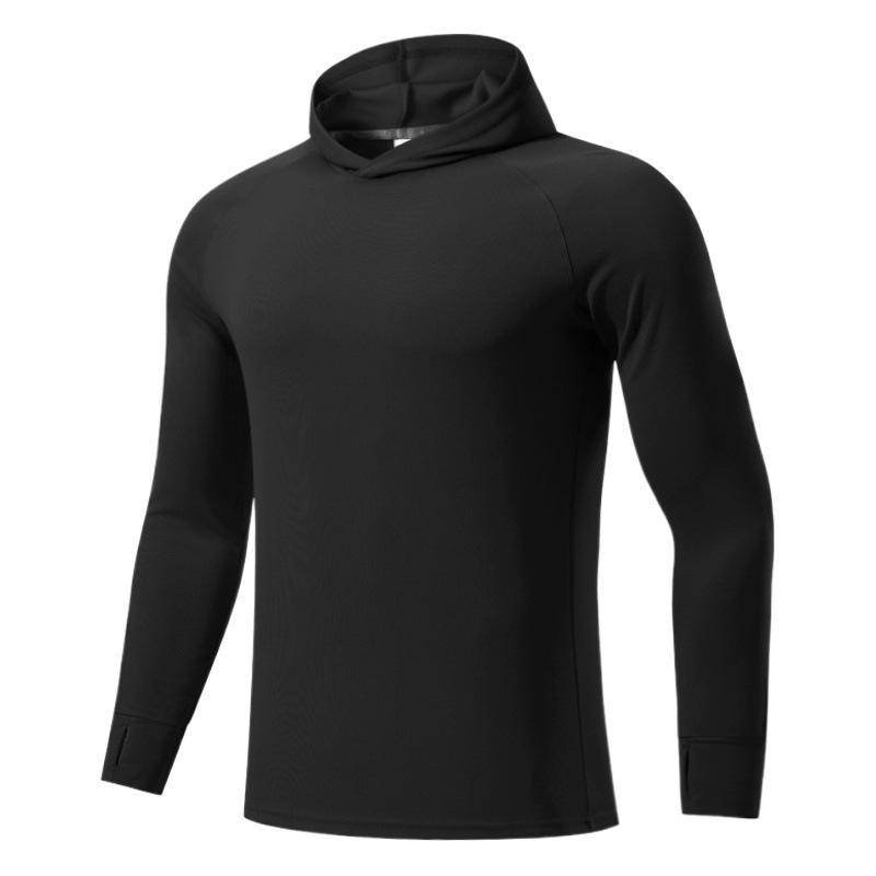 New Men's Pullover Hoodie for Running, Sports, and Fitness, Breathable Casual Long-Sleeve T-Shirt for Sports