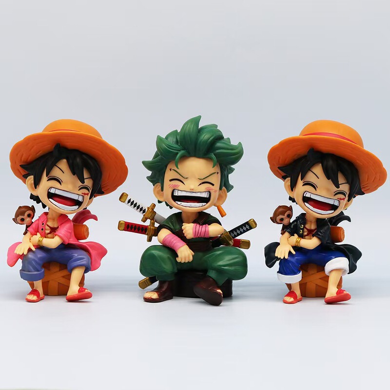 Hand-Made Sd Nika Luffy Q Version Luffy Green Zoro White Zoro Model Ornament Statue