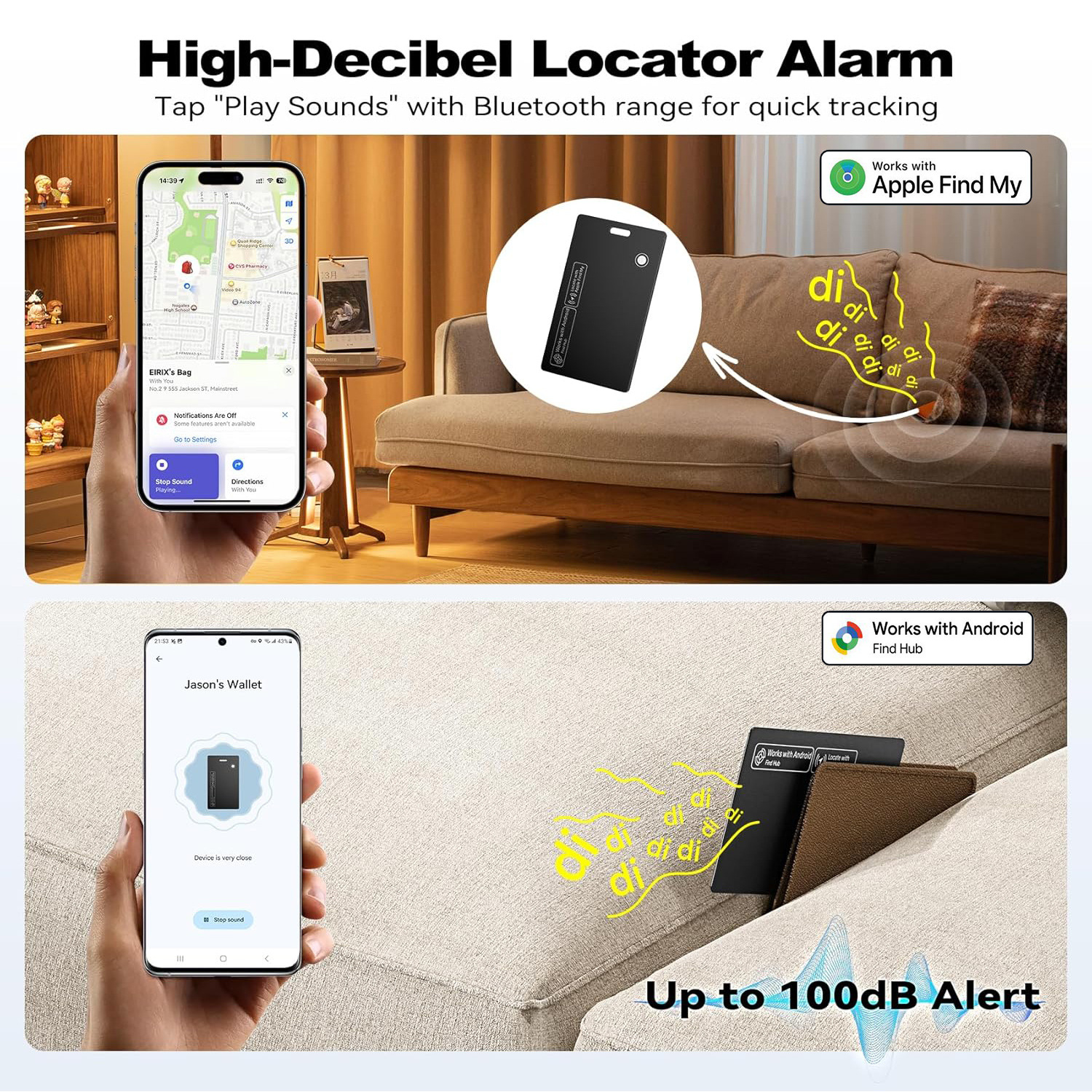 Dual system card tracker, wireless charging, smart