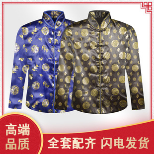 老人寿终衣服全套高端烫金寿衣七件套殡葬用品寿衣男全套一件代发-阿里巴巴