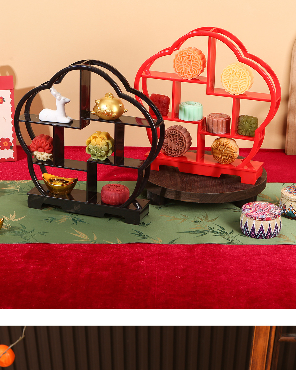 订婚糕点摆盘-梅花博古架4_19