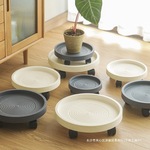 钢化移动花盆托盘带轮滑轮接水盘万向轮底座绿植盆栽塑料花盘垫底