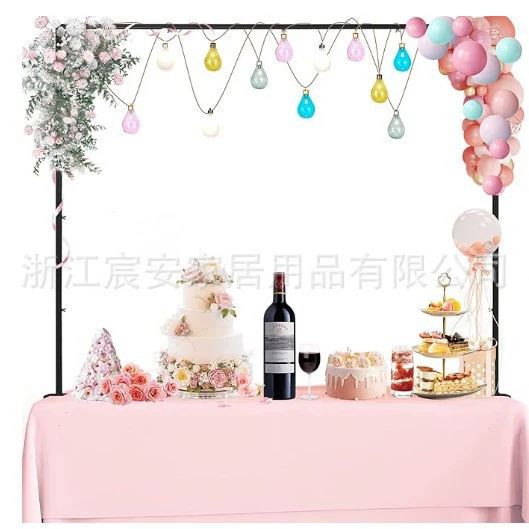 Подставка для шаров настольная квадратная черная трубка регулируемая по высоте для вечеринок и свадеб с аксессуарами, кросс-граничная Amazon TEMU