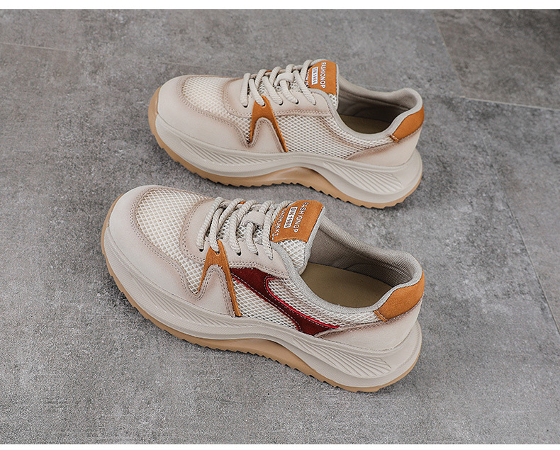 Giày sneaker nữ đế dày phong cách cổ điển, da bò thượng hạng thoáng khí — màu sắc chi tiết 12