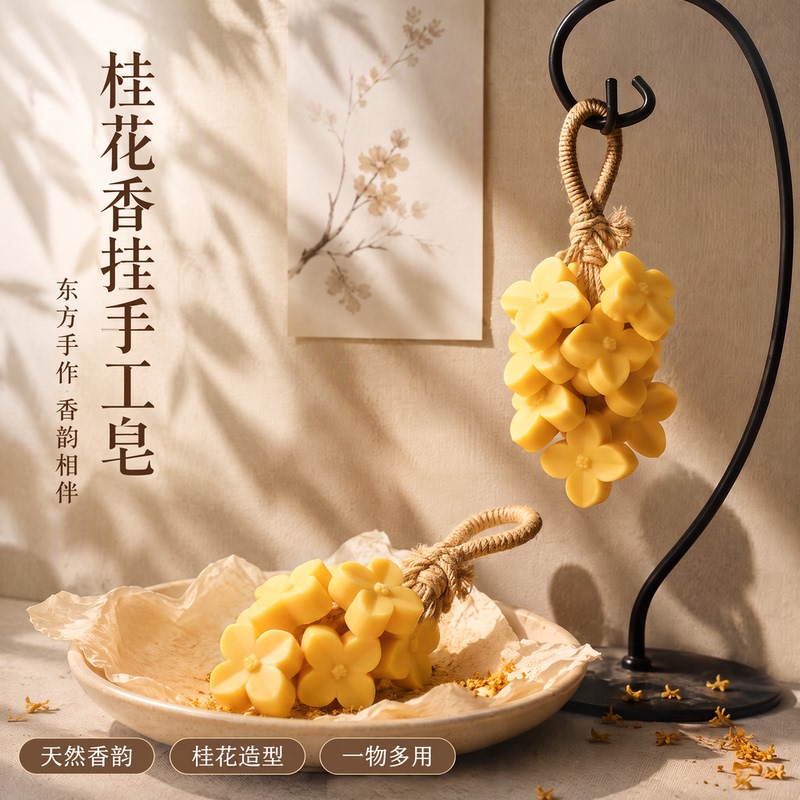 Mid-Autumn Festival Osmanthus Handmade Soap 2026 New Style Practical Small Gift for Elders Finished Soap Gift Box Mid-Autumn Festival Osmanthus Handmade Soap 2026 New Style Practical Small Gift for Elders Finished Soap Gift Box