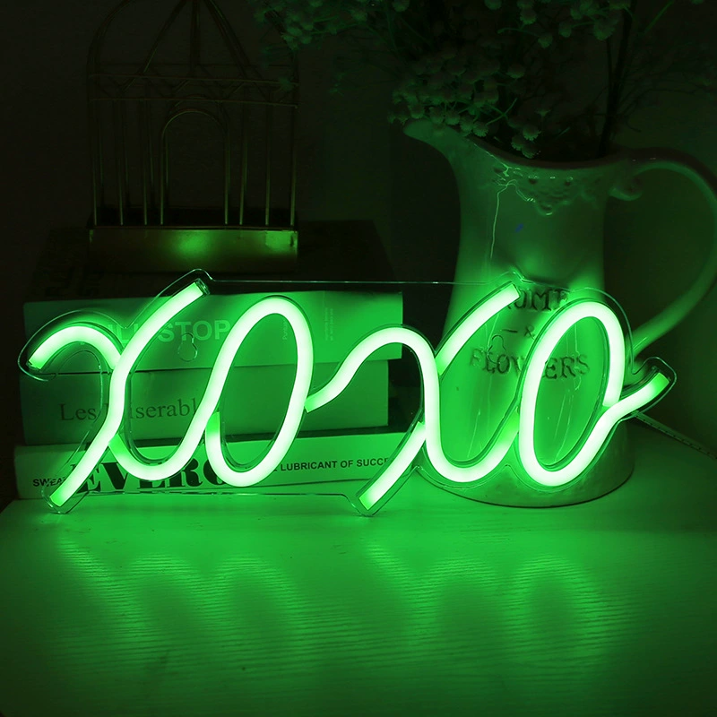 LED neon sign acrylic back panel, USB 5V‑1A with switch, decorative wall night light (various designs)