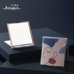 Supply Jinzhi Yipin cosmetic mirror square mirror photo portable folding beauty mirror for girls and students simple