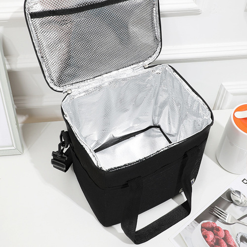 Cross-border Amazon best-selling large lunch bag for outings, square lunch box bag, aluminum foil insulated lunch bag