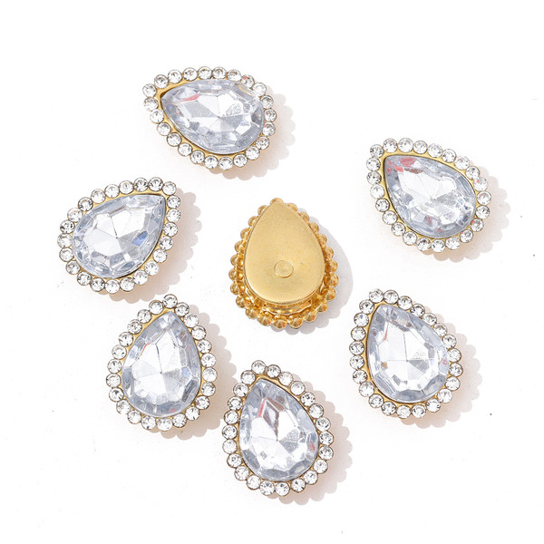 국경 간 뜨거운 물 드롭 더블 꽃 손 재봉 다이아몬드 DIY 헤어 액세서리 신발 의류 액세서리 제조 업체 도매