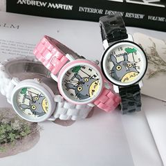 宮崎駿漫畫龍貓仿陶瓷錶帶卡通兒童學生男孩女孩防水手錶