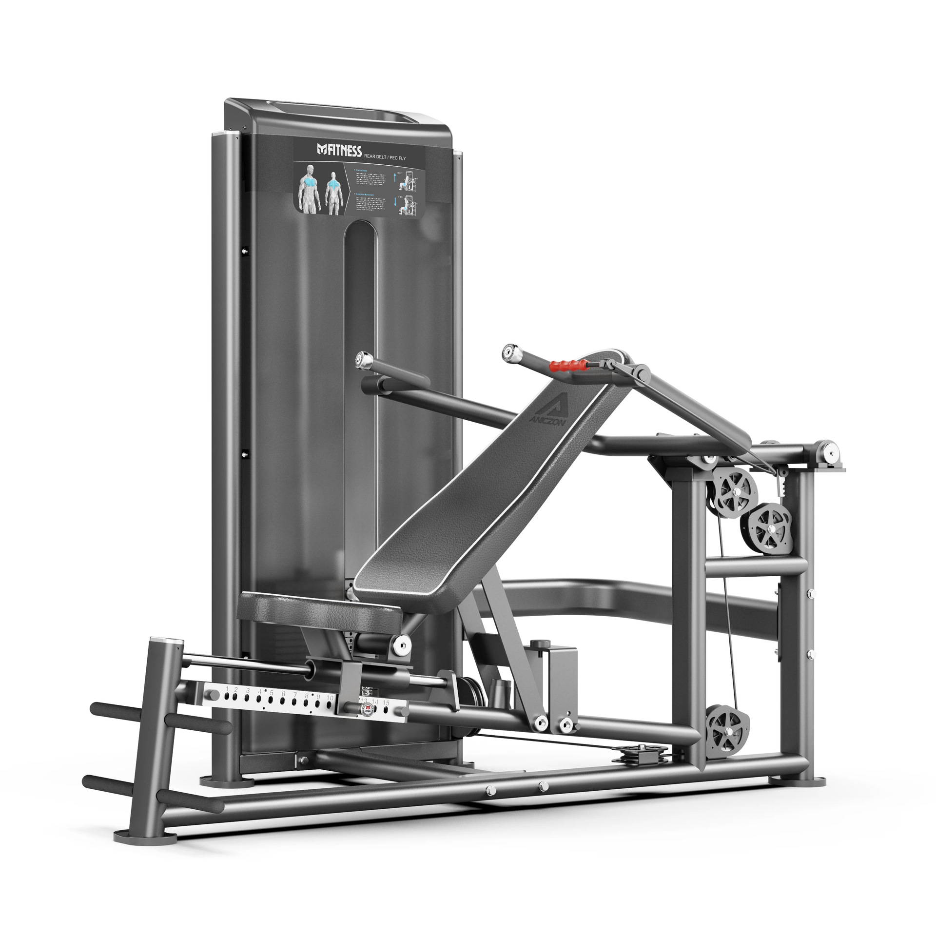 Máquina multifunción para press de pecho sentado con inclinación, press de hombros para gimnasio comercial, press de banca plana y levantamiento de hombros.