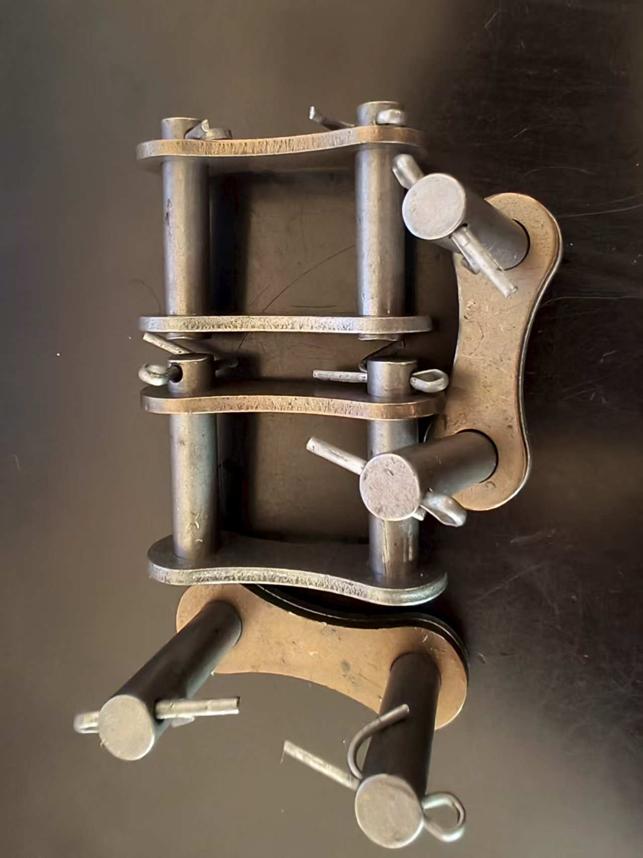 收割机拨禾链条活接接头链扣38A全扣半扣S38拨禾链接头碳钢材质