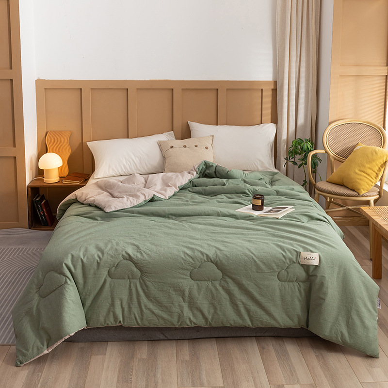 Four Seasons Universal Dormitorio individual Ropa de cama de algodón algodón algodón antibacteriano soja primavera y otoño edredón núcleo invierno image 11