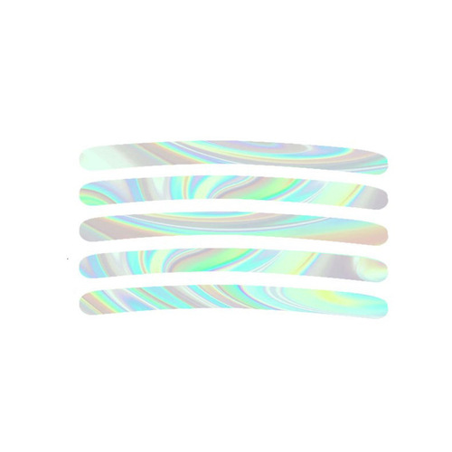 Car wheel hub rainbow reflective sticker motorcycle high reflective decoration electric bike wheel sticker motorcycle reflective sticker