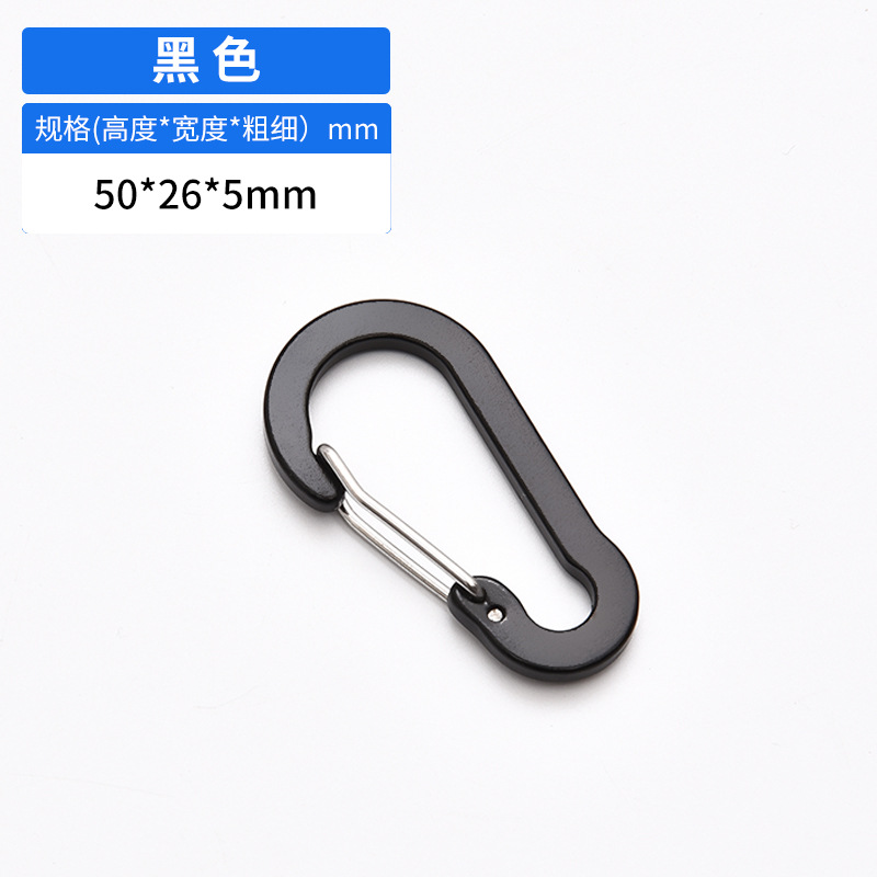 Fabricante al por mayor de mosquetones en forma de S n.° 5 de acero inoxidable con resorte para mochilas, hebilla de aleación de aluminio tipo calabaza, accesorios para exteriores.