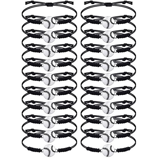 Woven basketball football bracelet