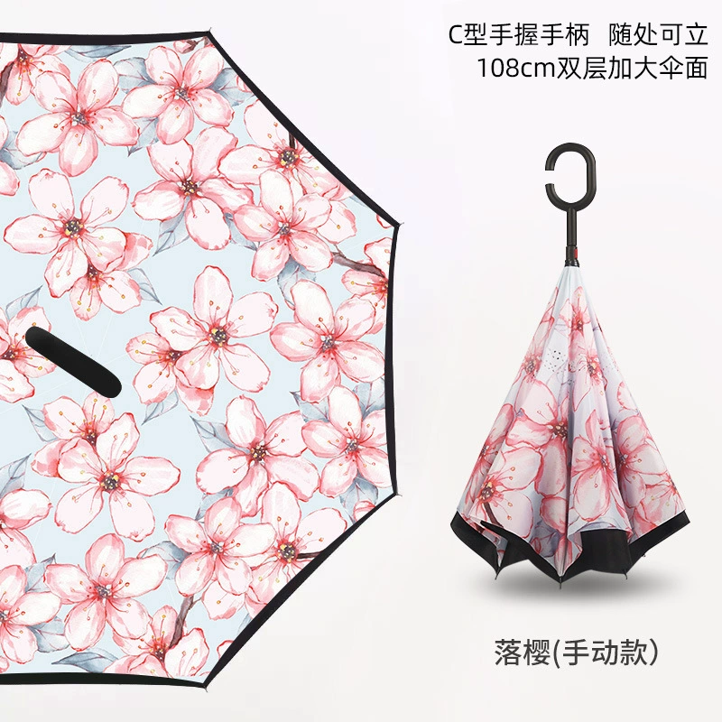 Double-layer automatic windproof big umbrella for double