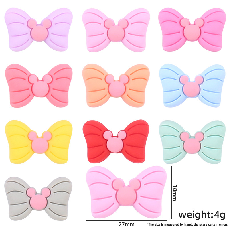 Bebé de dibujos animados silicona animal Bow teether creativo DIY chupete cadena pulsera accesorios juguete