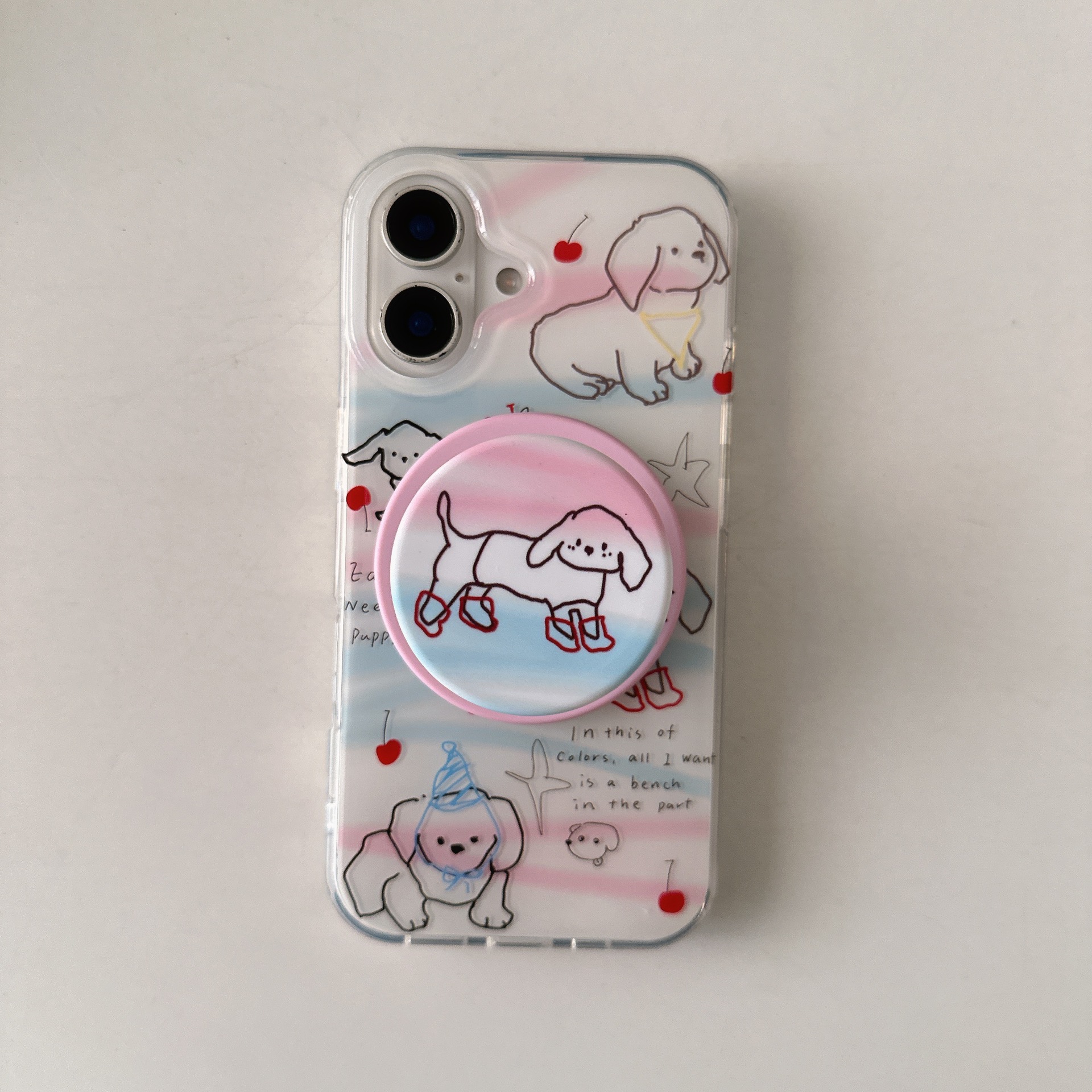 Perro salchicha de línea de dibujos animados estilo ins para Apple 15ProMax funda para teléfono móvil 16Pro nicho 14/13 Mujer 16
