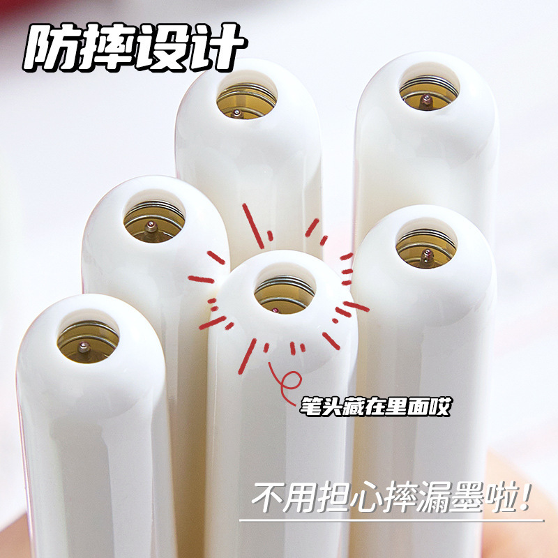 小红笔按动中性笔红色便携式口袋笔随身批改红笔教师专用CS防摔|undefined