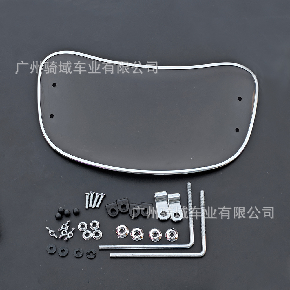 Suitable for retro modification of scooter models such as Maverick, Tailg, Yadi, and Emma, with a heightened small windscreen for vintage motorcycles