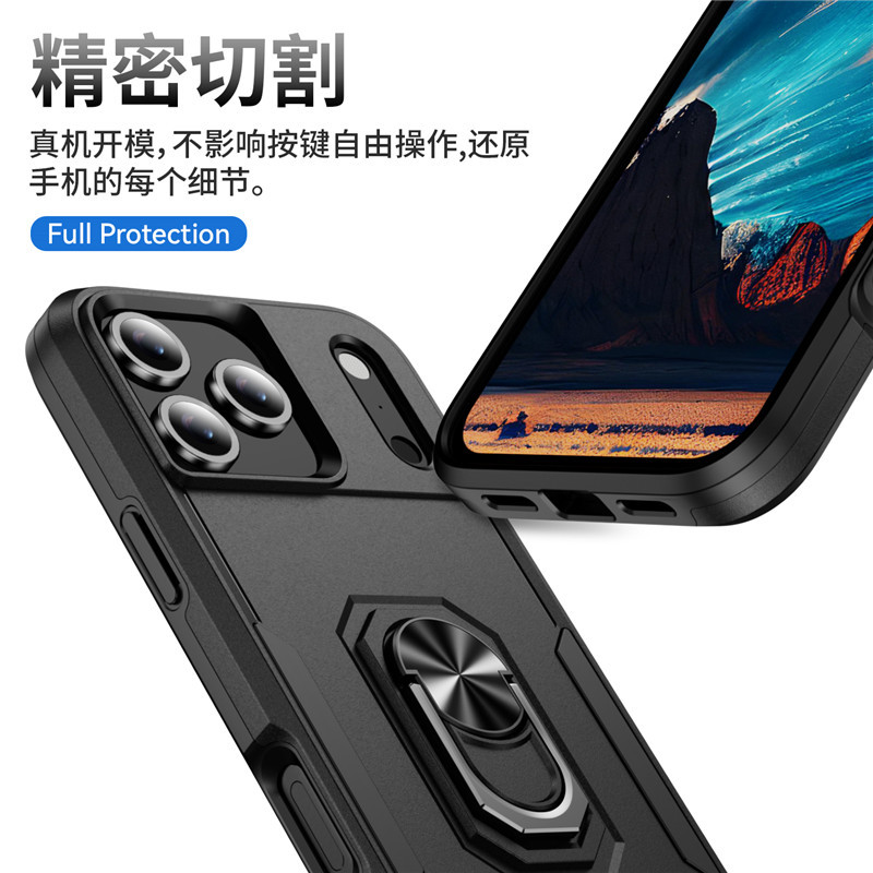 iPhone 16 Pro Max telefon kılıfı Apple 15 manyetik stand darbeye dayanıklı kontrast renkli koruyucu kılıf tam kapsamlı