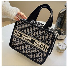 千鳥格化粧バッグ化粧品収納バッグプリント防水パーテーション高級感ネットレッド手提げバッグマミーバッグ
