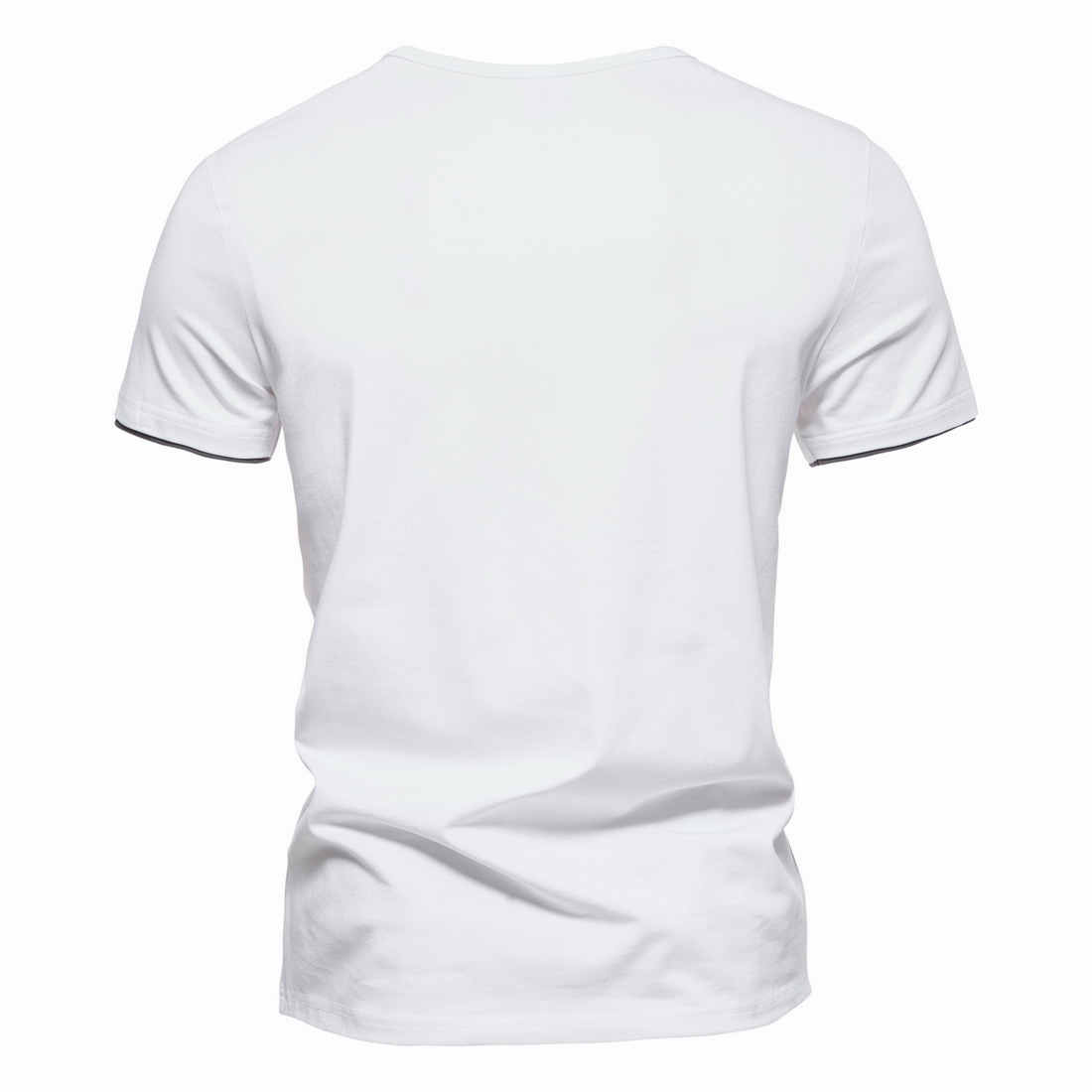 315g Weight Short Sleeve Sleeve Length Regular Sleeve Sleeve Type Polyester Fabric Type Regular Top Length T-shirt Tops Type Casual Occasion V Neck, Collarless Neckline Regular Fit Fit Type Solid Color Pattern Summer Season Men's Gender British Style Style Men's Solid Color T-shirt Men's Clothing 18