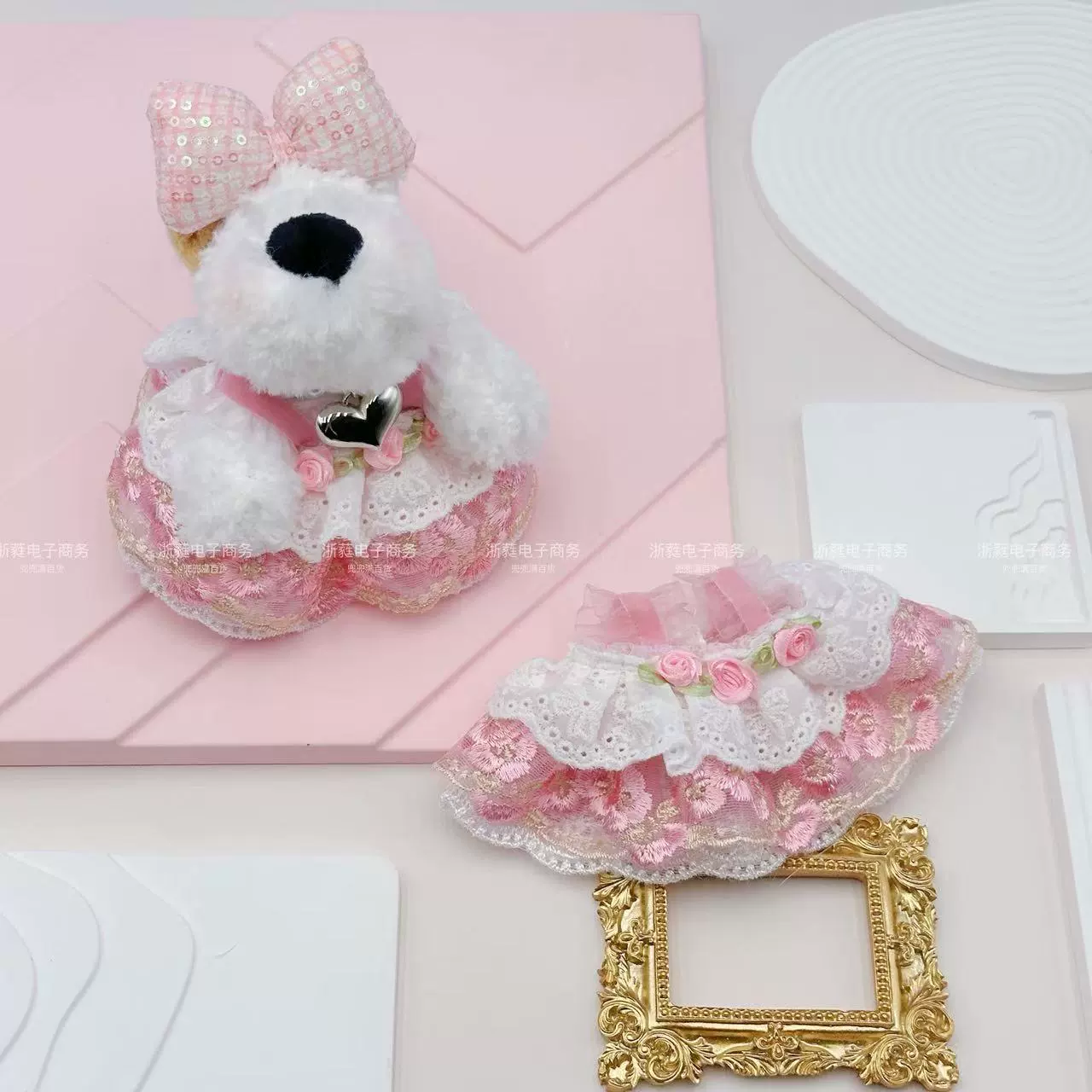 Новая принцесса платье Labubu West Highland Shirley Rose можно носить, тяжелый вышитый кружево 15-17 см детская одежда наряд