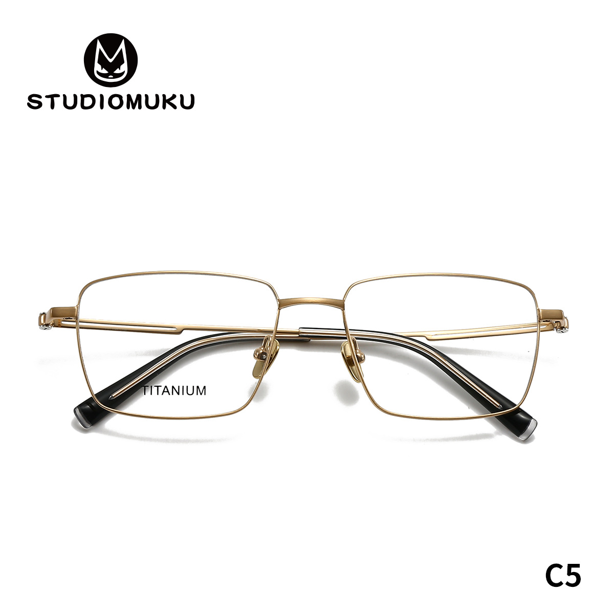 STUDIOMUKU gafas frescas de madera abierta cuelga aire marco de gafas de mujer marco de gafas de negocios cómodo cuadrado para hombres