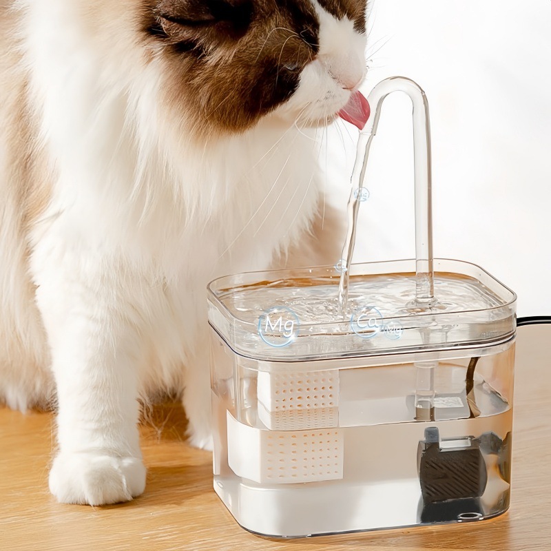 Gato dispensador de agua flujo de circulación automática dispensador de agua mudo boca no húmeda dispensador de agua perro cuenca de agua suministros para mascotas