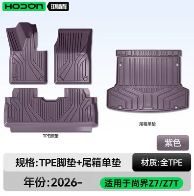 Modelə uyğun ayaqaltı accessories carpet supplies - hongmeng-smart-travel-fashion-z7-26-models-package-set-purple-tpe-single-layer-trunk-single-mat