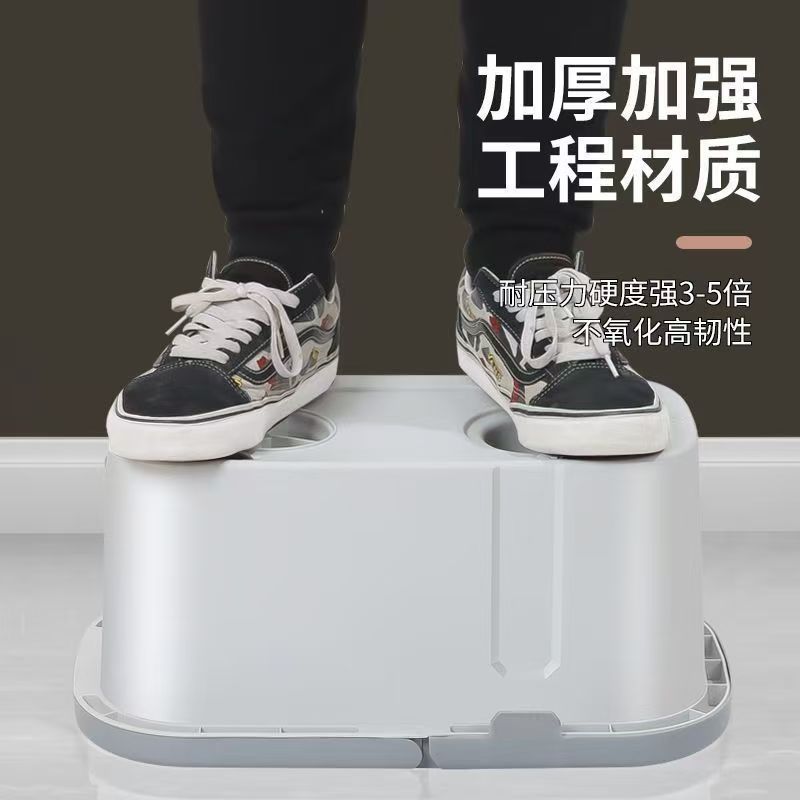 双驱动家用免手洗地拖布桶不锈钢旋转拖把桶方形液压助力拖把杆|undefined