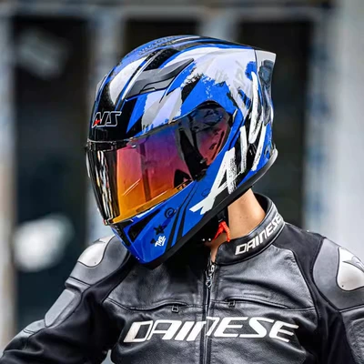 Head Circumference Four Seasons Motorcycle — Motosiklet kaskı (dəbilqə) - blue-spider-symphony-red-common-day-and-night-20-expensive-m