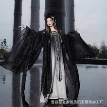 新款汉服墨染星辰原创汉服仙侠风古装黑白双生重工刺绣齐胸大袖