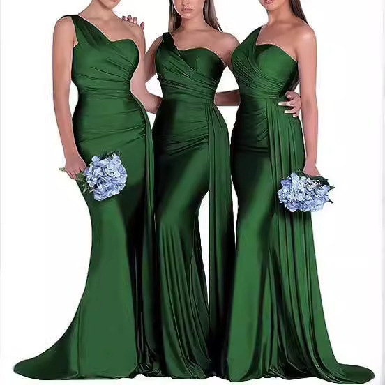 Cross-border photo clothing Amazon AliExpress foreign trade bridesmaid clothing website hot-selling one-piece fishtail evening dress Cross-border photo clothing Amazon AliExpress foreign trade bridesmaid clothing website hot-selling one-piece fishtail evening dress