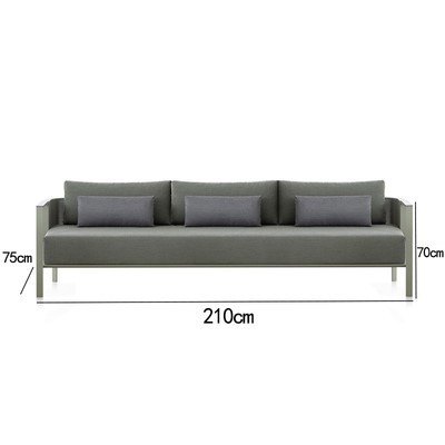 Sofá de acero inoxidable al aire libre Combinación Villa Jardín Mesa y silla de ocio Ventas Balcón Muebles al aire libre