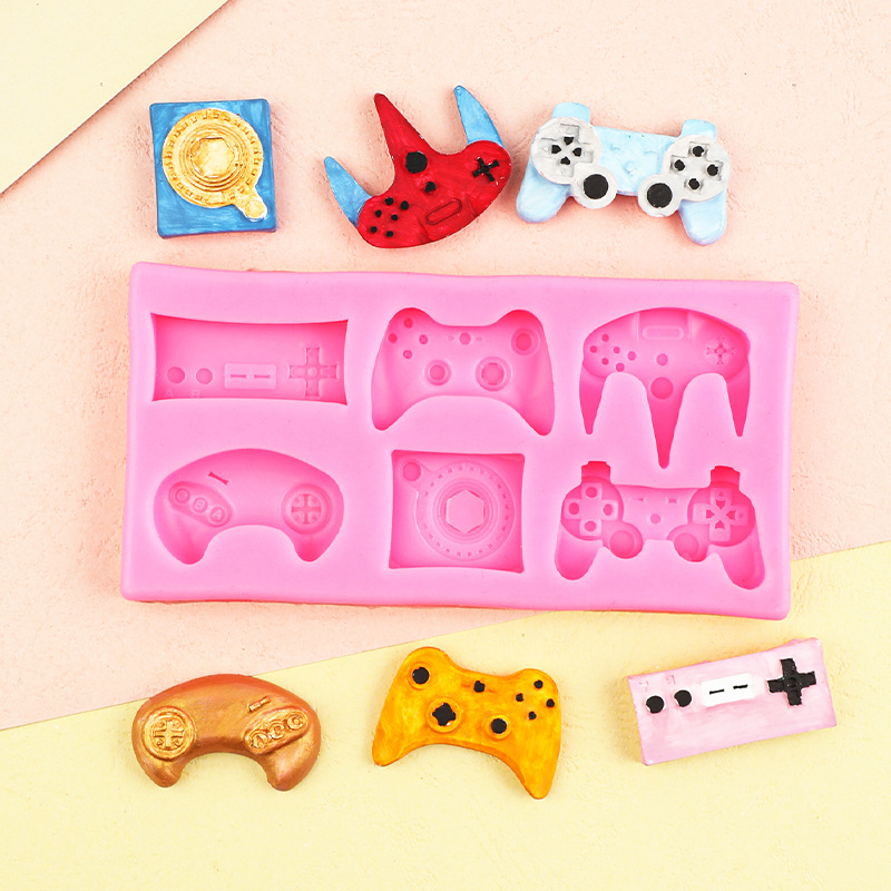 Mango de juego consola control remoto silicona molde DIY decoración pastel fondant chocolate seco ritmo haciendo
