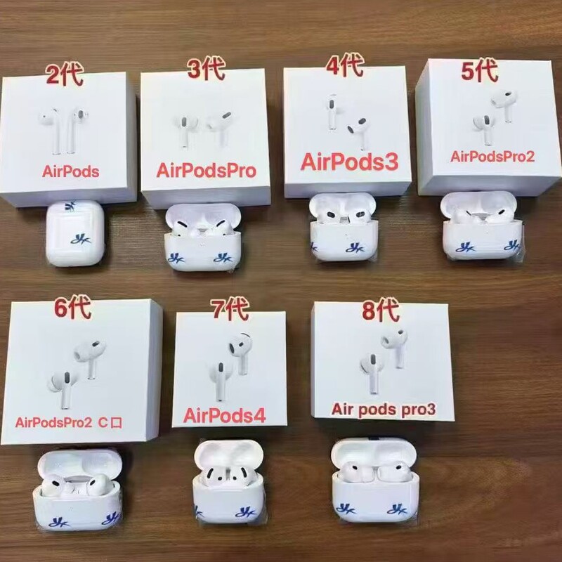 Cross-border 2nd, 3rd, 4th, 5th, 6th, 7th, 8th generation AirPods Pro Bluetooth earphones 1:1 ANC noise cancellation Cross-border 2nd, 3rd, 4th, 5th, 6th, 7th, 8th generation AirPods Pro Bluetooth earphones 1:1 ANC noise cancellation