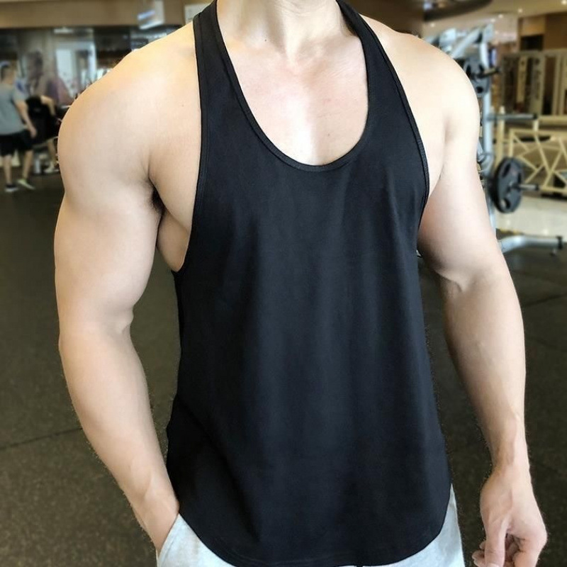 Sports Vest Men's Training Clothes Breathable Thin Mesh Quick-Drying Summer I-Shaped Sling Sleeveless Fitness Training Clothes