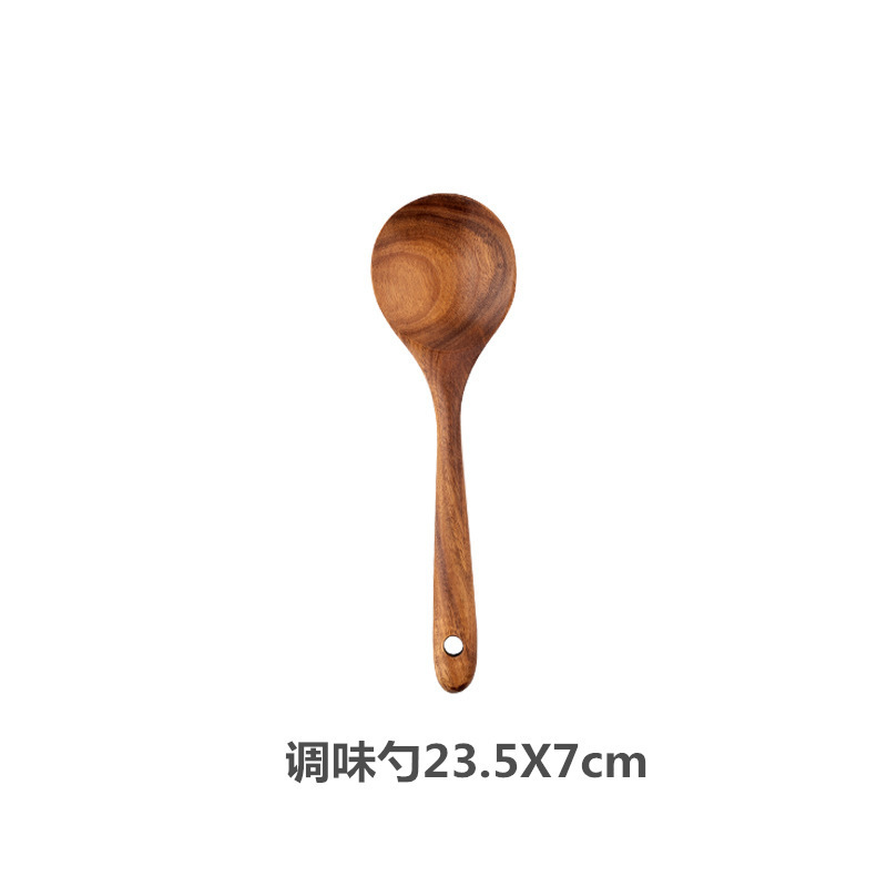 家庭用アカシアの木の調理器具セットのグレープフルーツの長い柄のスプーンの木製のスプーンは鍋のシャベルの卸売りにくっつかないです。|undefined