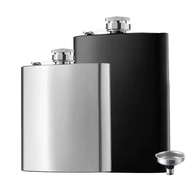 【定制】俄罗斯高档定制小酒壶304不锈钢随身便携户外酒壶扁酒瓶