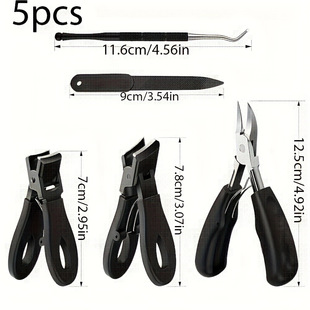 Cross-Border Nail Clippers, Nail Groove Pliers, Large Opening, Flat Mouth, Oblique Mouth Nail Clippers Combination Set, Ingrown Nail Manicure and Manicure Tools