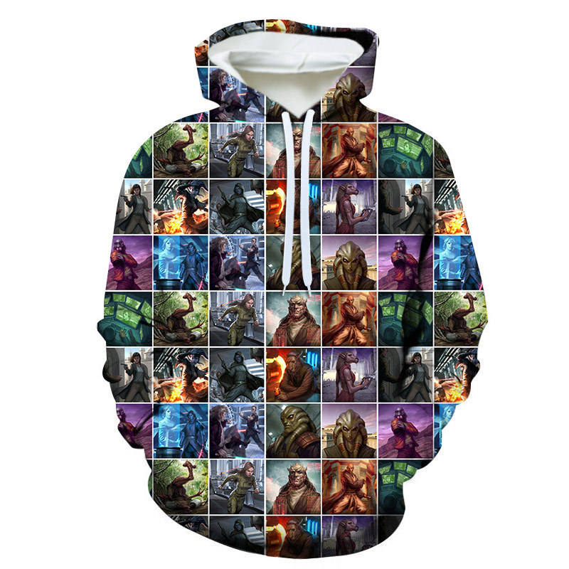Spring and Autumn Hoodie Star Wars 3D Digital Printing Loose Couple Sweatshirt Baseball Uniform Dropshipping Spring and Autumn Hoodie Star Wars 3D Digital Printing Loose Couple Sweatshirt Baseball Uniform Dropshipping