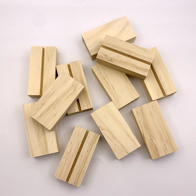 7*3,5*1,8 cm carta de mensaje de madera calendario de escritorio decoración calendario creativo foto titular de la nota base