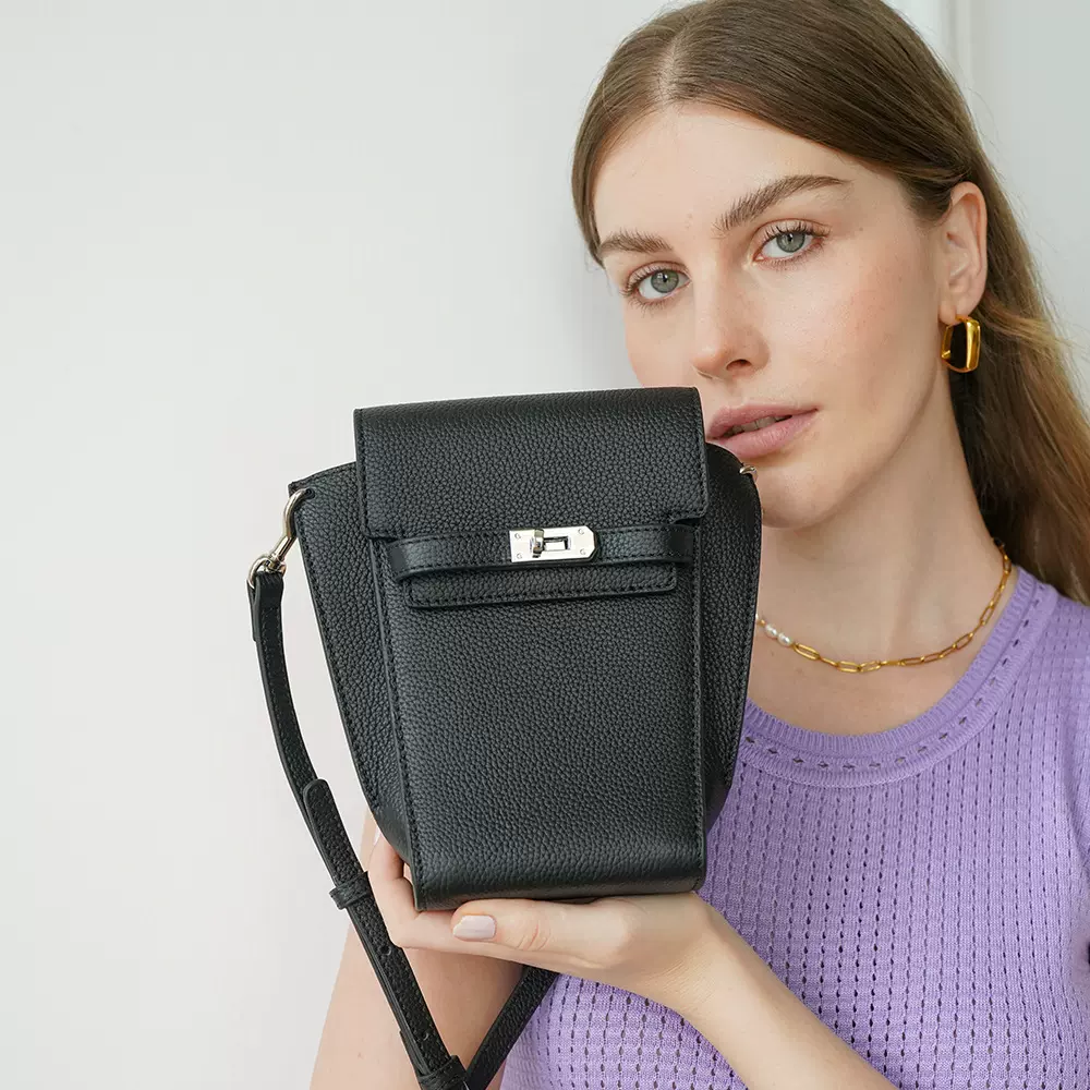 真皮手机牛皮小挎包女时尚质感单肩手机包斜挎包百搭包包网红手机