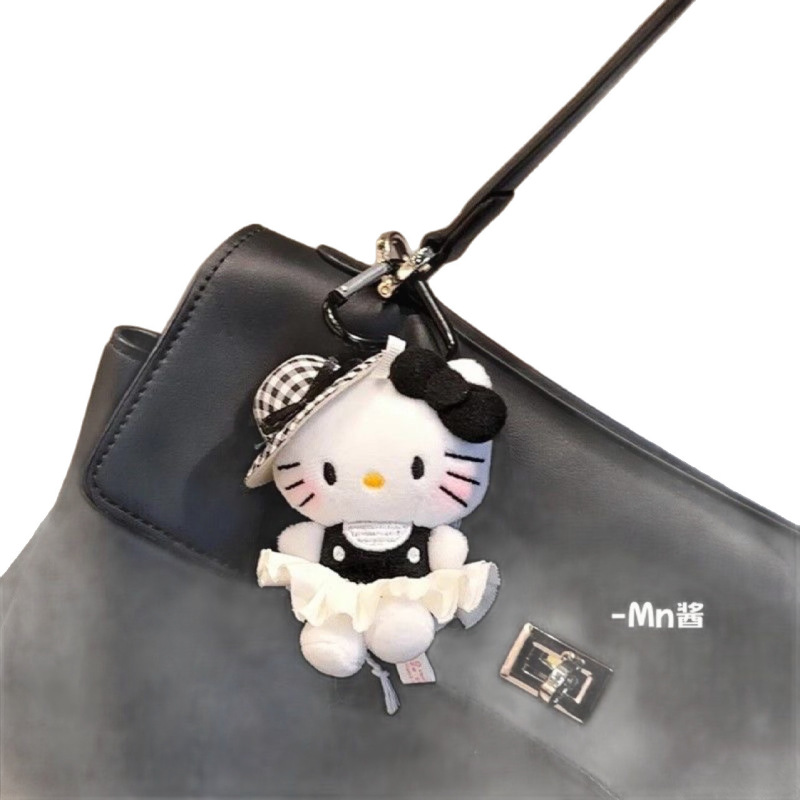 ヘプバーンスタイル kt 猫バッグペンダントかわいいぬいぐるみ女の子ハイエンドスクールバッグアクセサリー親友のための|undefined