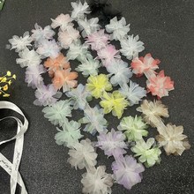 8cm渐变欧根纱立体花朵 蕾丝花边 服装鞋帽芭比等手工diy辅料配件