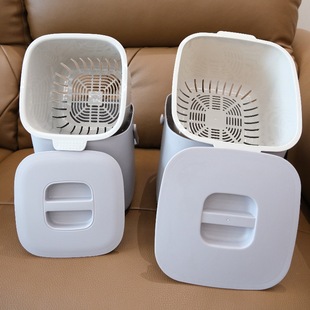 Desktop Trash Can for Home Use, Small and Large Sizes with Lid, Kitchen Drainage, Car-Mounted, Desk, Coffee Table, Bedside Swing Lid Wastebasket